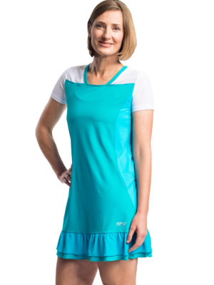 Tenniskleid 1/4 Arm mit einem Carree-Ausschnitt