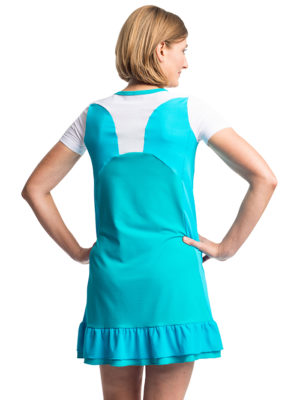 Tenniskleid 1/4 Arm mit einem Rundhalsausschnitt hinten