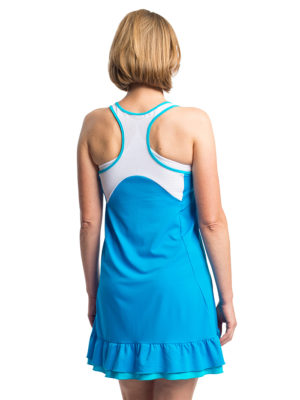 Tenniskleid ohne Arm mit einem Rückensteg hinten