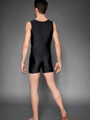 ERVY Catsuit für Tanz und Ballett ohne Arm mit Hotpantbein und einem Rückenreißverschluss