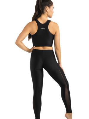 ERVY Leggings in schwarz für Training, Workout und Fitness mit Crop Top