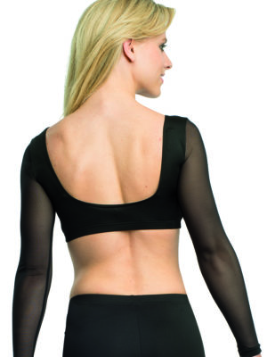 Cheer Crop Top, schwarz, Tüll