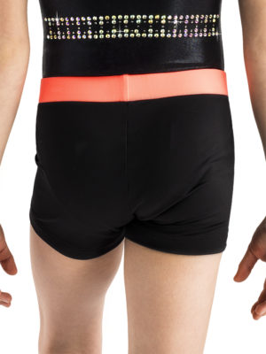 ERVY Basic Hipster in schwarz mit Kontrastbund neon-orange