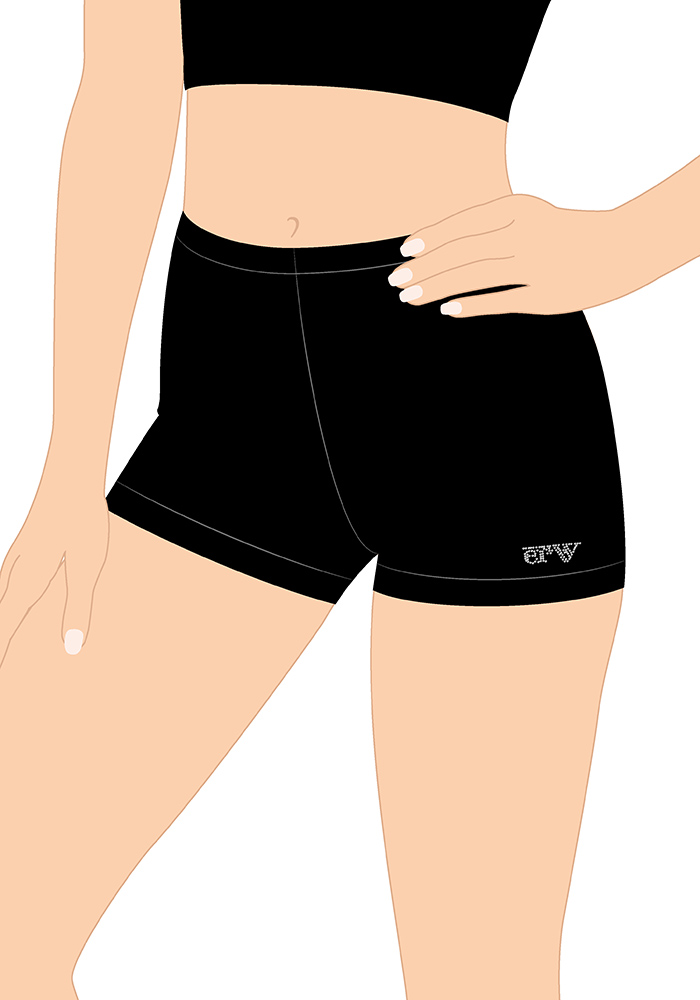 ERVY Basic HotPant mit Frontnaht und tailliert. Kurze Hosen Hot-Pant, Hipster, Gym-Short. Wähle deine Lieblingsshort aus.