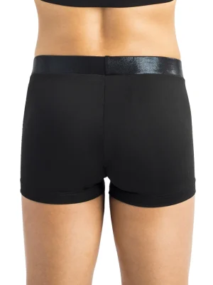 ERVY hüfthohe Hipster in Schwarz mit glänzendem Bund.