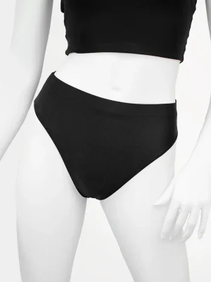 ERVY taillierter Sportslip mit 25mm Bund in Schwarz für Tanz.